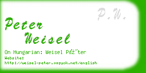 peter weisel business card